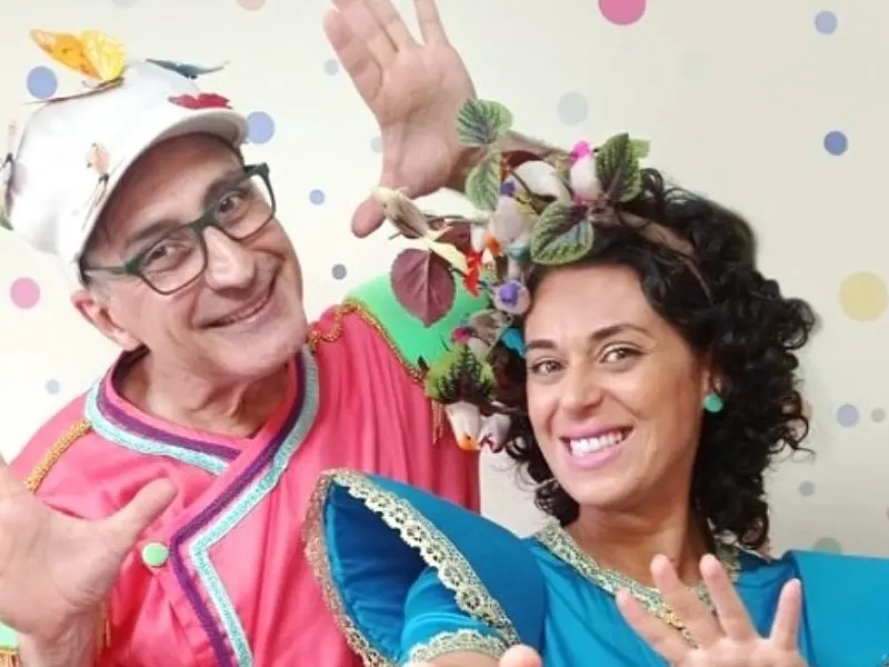 As crianças se divertem no fim de semana do Sesc Santos