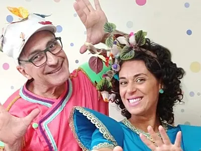 As crianças se divertem no fim de semana do Sesc Santos