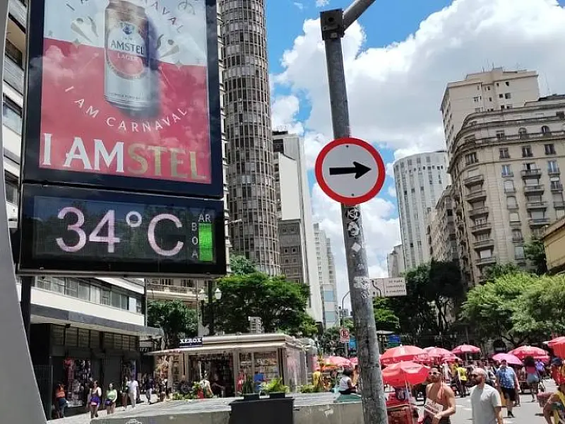 Em semana quente, temperatura em São Paulo deve passar de 30ºC