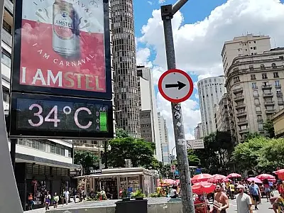 Em semana quente, temperatura em São Paulo deve passar de 30ºC