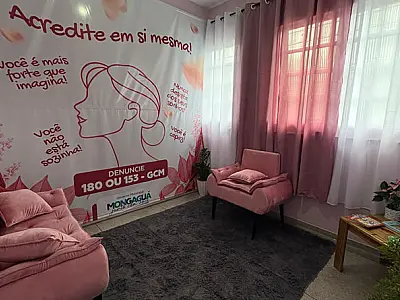 Mongaguá inaugura Sala Rosa na GCM para acolher mulheres vítimas de violência