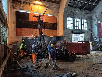 Avança obra do Centro Temático de Cinema, no anexo do Mercado Municipal de Santos