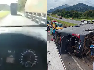 Motorista flagra ônibus de sertanejos em alta velocidade: "Depois acontece um acidente..."; vídeo