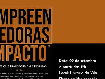 Livro que destaca o empreendedorismo feminino será lançado dia 09 em SP 
