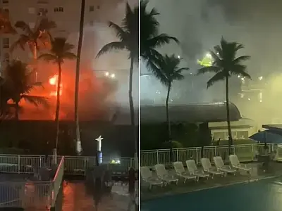 Feira de artesanato, nas Astúrias, no Guarujá é atingida por incêndio