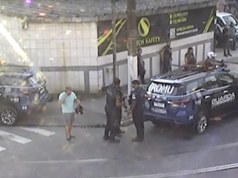 Com ajuda de câmeras, guardas municipais capturam menores por roubo e furto em Santos