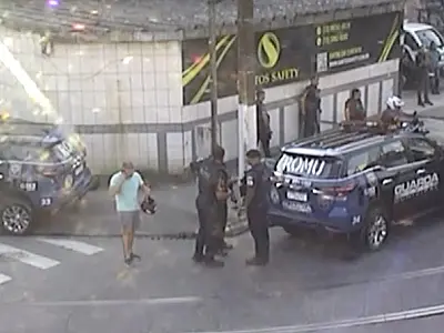Com ajuda de câmeras, guardas municipais capturam menores por roubo e furto em Santos