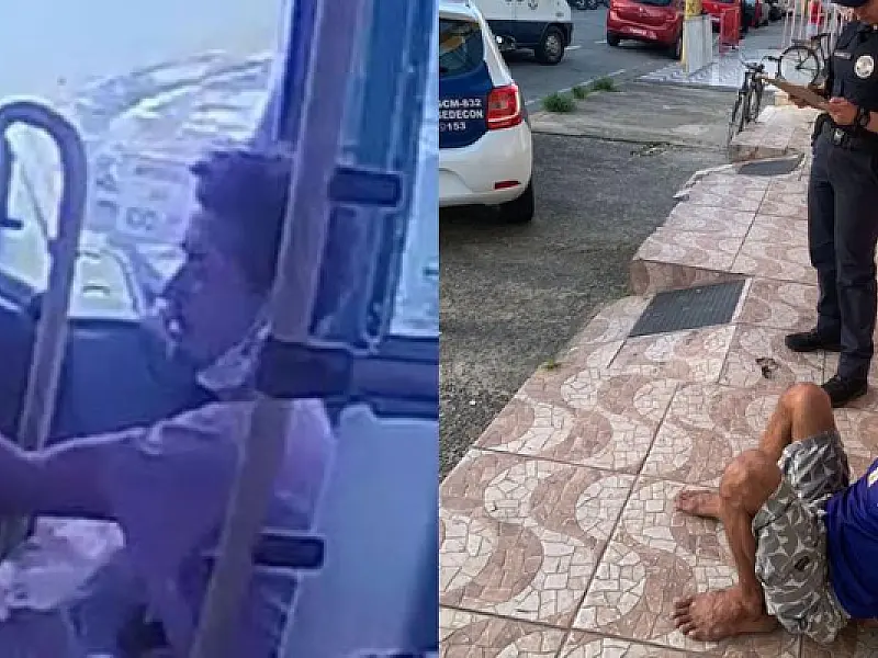 Homem é preso após roubar R$ 20 em ônibus de Guarujá