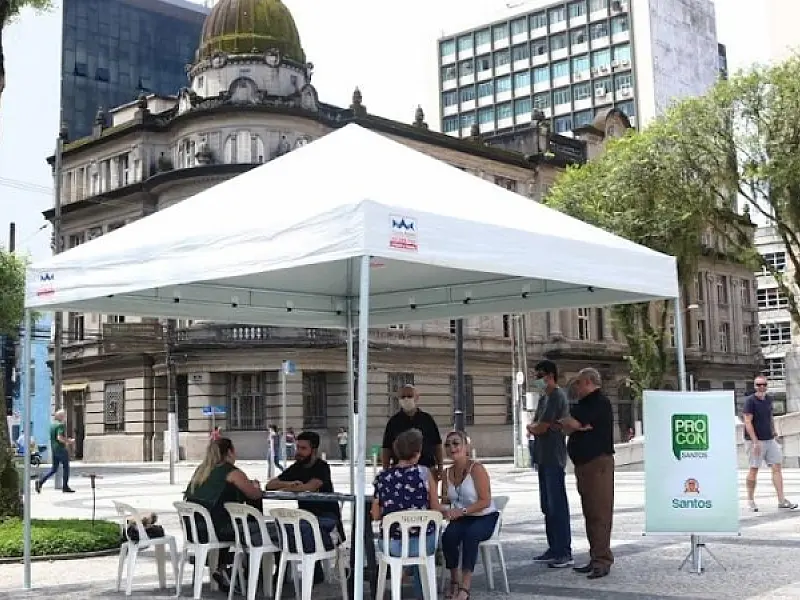 Procon monta postos de orientação em Santos nestas terça e quarta-feira