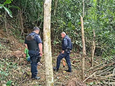 Ação conjunta flagra desmatamento em APP e conduz responsável à Delegacia em Mongaguá