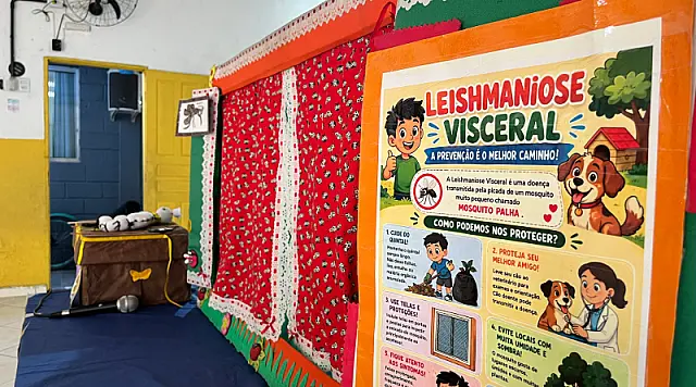 São Vicente usa teatro para ensinar crianças sobre prevenção à leishmaniose e arboviroses