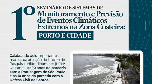 Seminário sobre previsão de eventos climáticos acontece em Santos