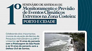 Seminário sobre previsão de eventos climáticos acontece em Santos