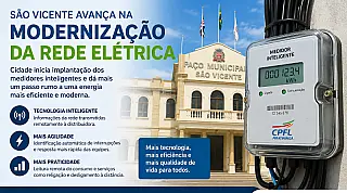 São Vicente inicia implantação de medidores inteligentes de energia nesta sexta-feira (14)