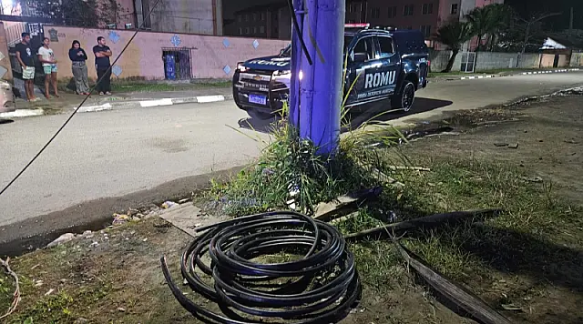 Romu de Mongaguá frustra furto de fios de cobre na Vila Atlântica