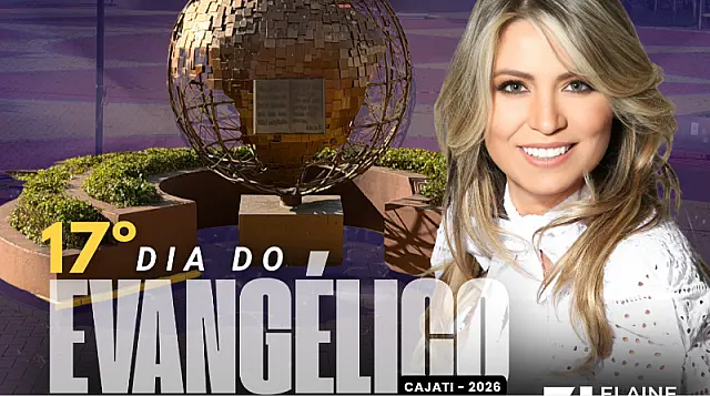 Cajati comemora Dia do Evangélico com show de Elaine de Jesus e reinauguração da Praça da Bíblia