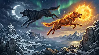 Sköll e Hati: os lobos gigantes que perseguem o Sol e a Lua na mitologia nórdica