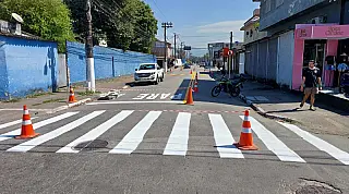 São Vicente amplia sinalização viária na Avenida Senador Salgado Filho
