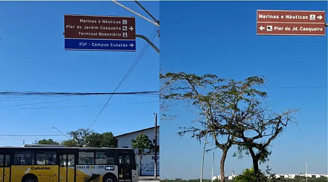 CMT reforça sinalização turística em diferentes pontos de Cubatão