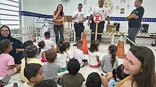 Educação para o Trânsito leva atividades lúdicas às escolas de Mongaguá