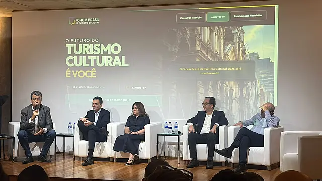 São Vicente apresenta cartões-postais no 4º Fórum Brasil de Turismo Cultural, em Santos