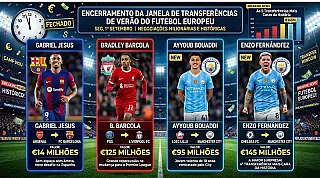 Mercado europeu fecha janela com transferências milionárias