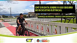 Cubatão orienta sobre uso seguro de bicicletas elétricas