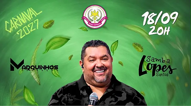 União Imperial lança samba-enredo 2027 com show de Marquinhos Sensação