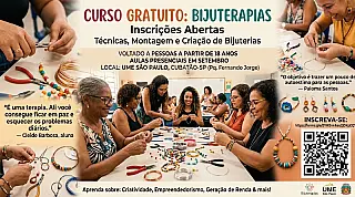 Curso gratuito de montagem e criação de bijuterias abre inscrições