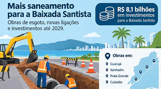 Baixada Santista recebe melhorias no saneamento para beneficiar moradores e turistas da região