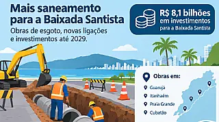 Baixada Santista recebe melhorias no saneamento para beneficiar moradores e turistas da região