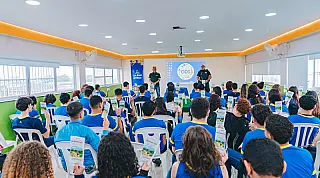 Prefeitura conscientiza 150 estudantes sobre trânsito seguro durante atividades da Escola do Trânsito