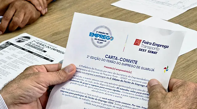Prefeitura oficializa parceria com o Sest Senat para o 2º Feirão do Emprego de Guarujá