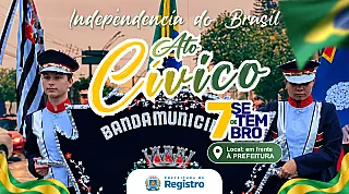 Prefeitura de Registro realiza Ato Cívico em celebração ao 7 de Setembro