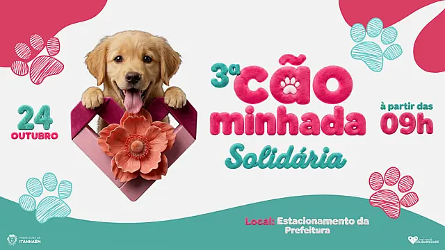 3ª Cãominhada Solidária une diversão, lazer e arrecadação de ração