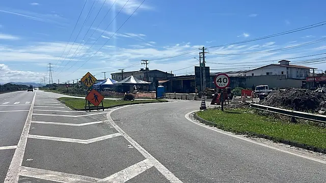CNL avança com obras na alça de acesso ao Bopiranga, em Itanhaém, e prevê interdição a partir de segunda-feira (19)