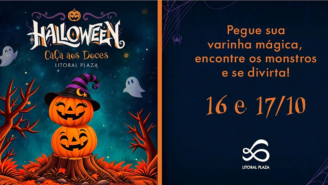 Halloween terá caça aos doces gratuita para crianças no Litoral Plaza