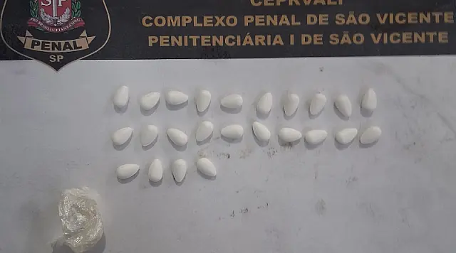 Polícia Penal de São Vicente e Praia Grande apreende maconha e estimulante sexual com visitantes de presos