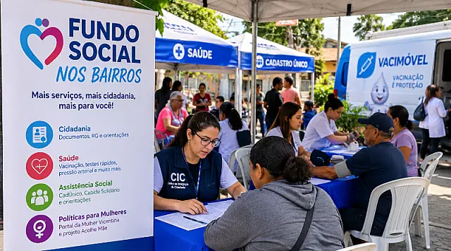 Secretaria da Justiça e Cidadania leva serviços de cidadania, saúde e assistência social ao bairro Samarita