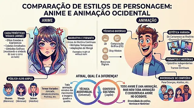 Anime e animação: entenda as diferenças entre os estilos